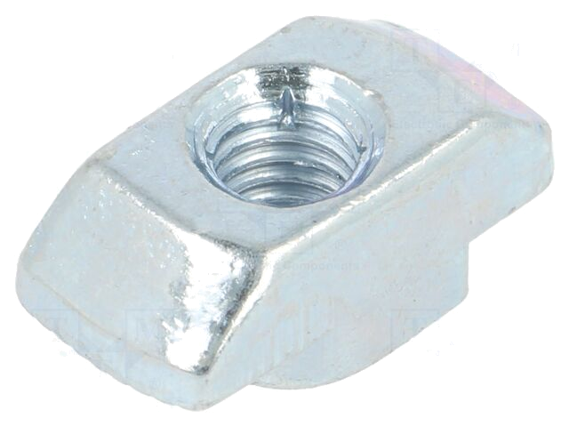 Moer; voor profielen; Gleufbreedte: 10mm; staal; zink; t-vormig Moer; voor profielen; Gleufbreedte: 10mm; staal; zink; t-vormig